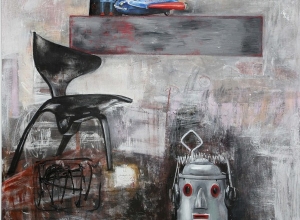 Helmut at home, 150x150cm